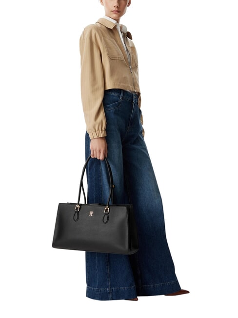 TH GRACE Sac cabas &agrave; bandouli&egrave;re le noir - Sacs pour Femme