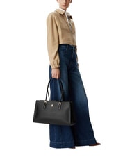 TOMMY HILFIGER TH GRACE Sac cabas &agrave; bandouli&egrave;re le noir - Sacs pour Femme - 2