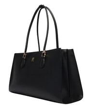 TOMMY HILFIGER TH GRACE Sac cabas &agrave; bandouli&egrave;re le noir - Sacs pour Femme - 4