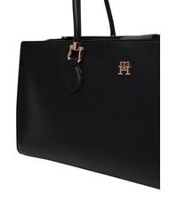 TOMMY HILFIGER TH GRACE Sac cabas &agrave; bandouli&egrave;re le noir - Sacs pour Femme - 5