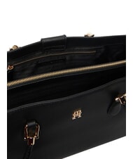 TOMMY HILFIGER TH GRACE Sac cabas &agrave; bandouli&egrave;re le noir - Sacs pour Femme - 6