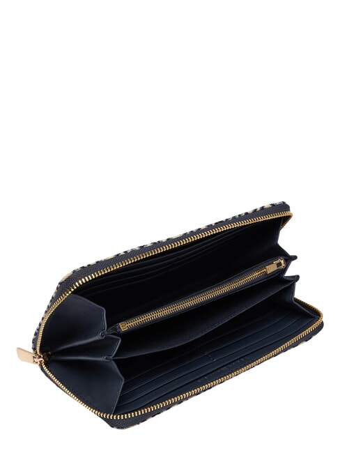 TH ICON Portefeuille Zip Around bleu mono - Portefeuilles Femme