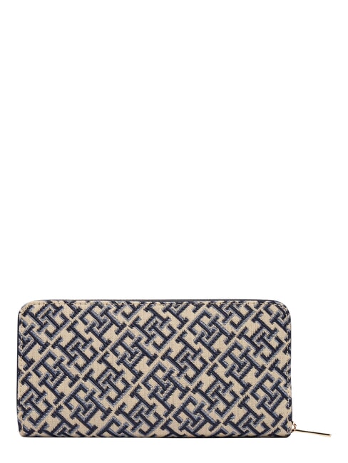 TH ICON Portefeuille Zip Around bleu mono - Portefeuilles Femme