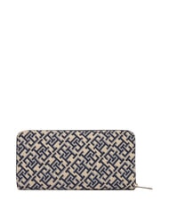 TOMMY HILFIGER TH ICON Portefeuille Zip Around bleu mono - Portefeuilles Femme - 3