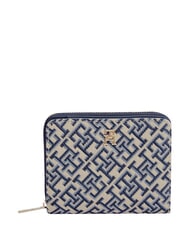 TOMMY HILFIGER TH ICON Petit portefeuille zipp&eacute; bleu mono - Portefeuilles Femme - 4