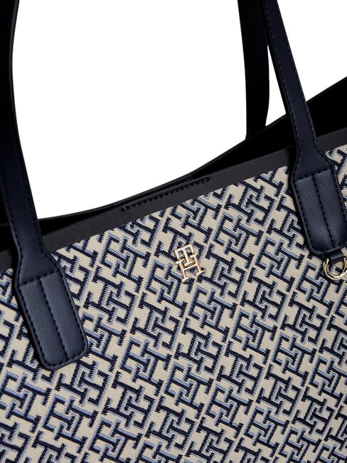 TH ICON sac &agrave; bandouli&egrave;re bleu mono - Sacs pour Femme
