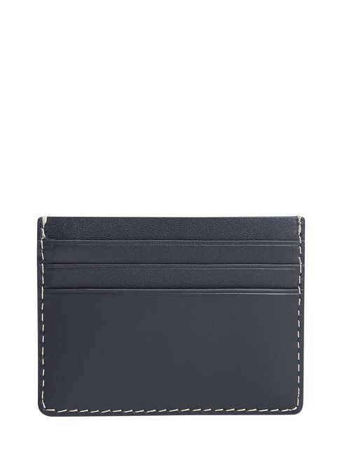 TH MICRO FLAG porte-cartes en cuir plat bleu de l'espace - Portefeuilles Homme