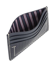 TOMMY HILFIGER TH MICRO FLAG porte-cartes en cuir plat bleu de l'espace - Portefeuilles Homme - 3