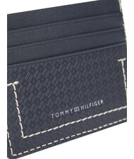 TOMMY HILFIGER TH MICRO FLAG porte-cartes en cuir plat bleu de l'espace - Portefeuilles Homme - 4