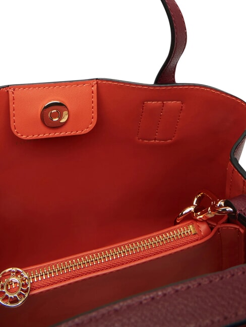 TH ICON Sac &agrave; main avec bandouli&egrave;re velours bordeaux - Sacs pour Femme