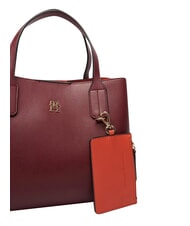 TOMMY HILFIGER TH ICON Sac &agrave; main avec bandouli&egrave;re velours bordeaux - Sacs pour Femme - 5