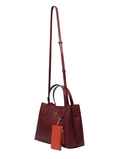 TH ICON Sac &agrave; main avec bandouli&egrave;re velours bordeaux - Sacs pour Femme