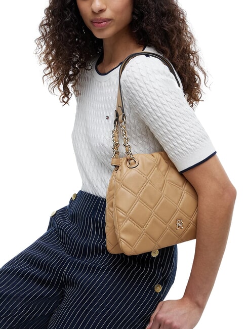 TH FEMININE Sac bandouli&egrave;re matelass&eacute; kaki classique - Sacs pour Femme