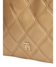 TOMMY HILFIGER TH FEMININE Sac bandouli&egrave;re matelass&eacute; kaki classique - Sacs pour Femme - 5