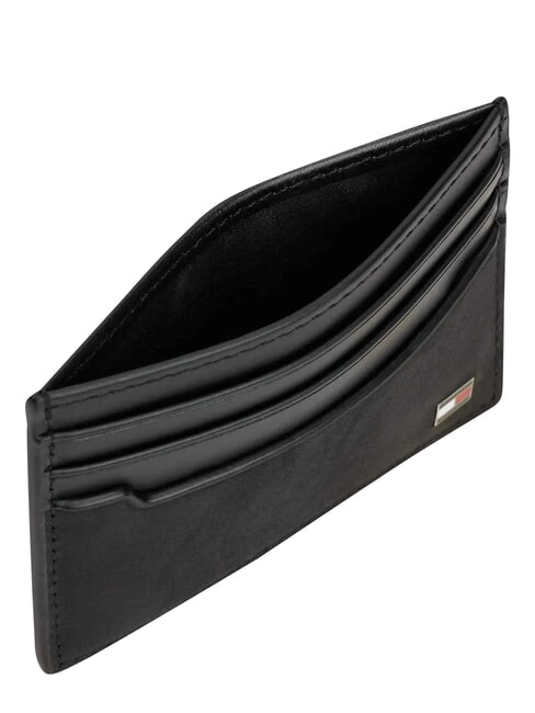 TH SOHO porte-cartes en cuir plat le noir - Portefeuilles Homme