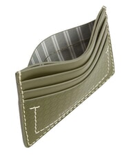 TOMMY HILFIGER TH MICRO FLAG porte-cartes en cuir plat bois d'olivier - Portefeuilles Homme - 4