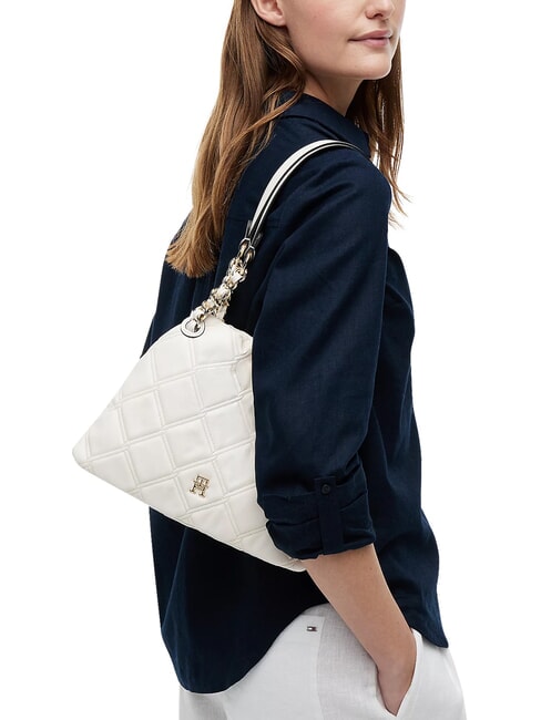 TH FEMININE Sac bandouli&egrave;re matelass&eacute; cr&egrave;me douce - Sacs pour Femme