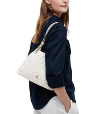 TOMMY HILFIGER TH FEMININE Sac bandouli&egrave;re matelass&eacute; cr&egrave;me douce - Sacs pour Femme - 2