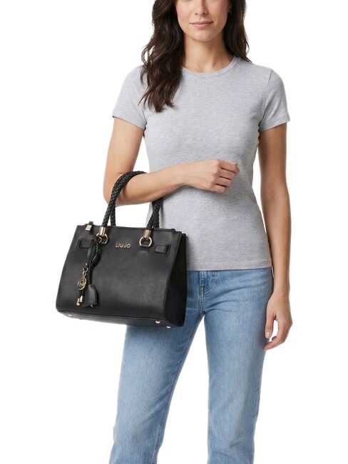 MANHATTAN Sac &agrave; main avec bandouli&egrave;re NOIR - Sacs pour Femme