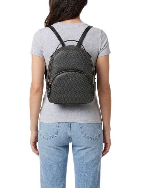 MANHATTAN Sac &agrave; dos avec poche avant NOIR - Sacs pour Femme