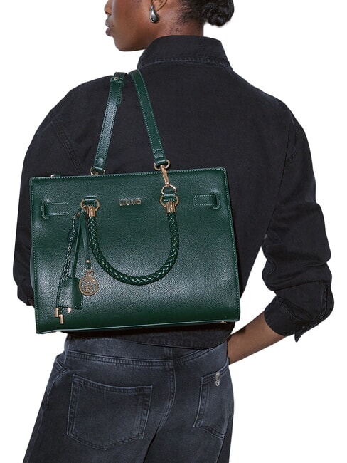 MANHATTAN Sac cabas avec bandouli&egrave;re for&ecirc;t - Sacs pour Femme