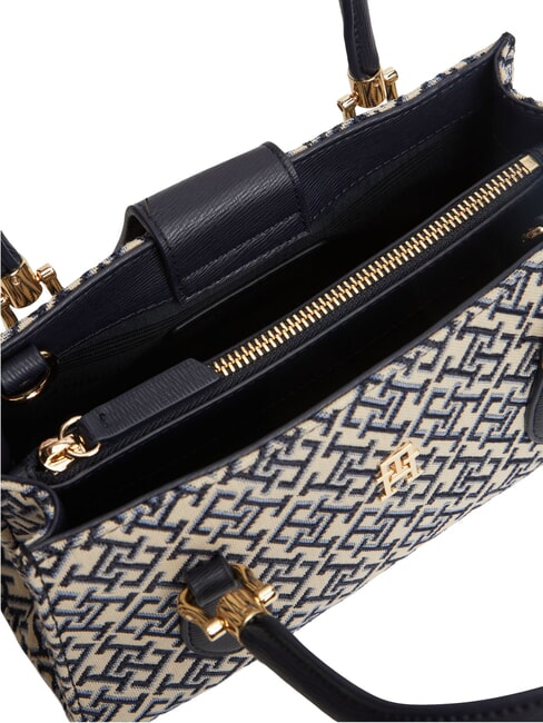 TH GRACE Sac &agrave; main avec bandouli&egrave;re bleu mono - Sacs pour Femme
