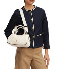 TOMMY HILFIGER TH LOGOTAPE Sac &agrave; main avec bandouli&egrave;re cr&egrave;me douce - Sacs pour Femme - 2