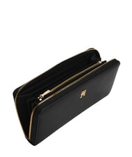 TOMMY HILFIGER TH ICON Grand portefeuille zipp&eacute; le noir - Portefeuilles Femme - 2