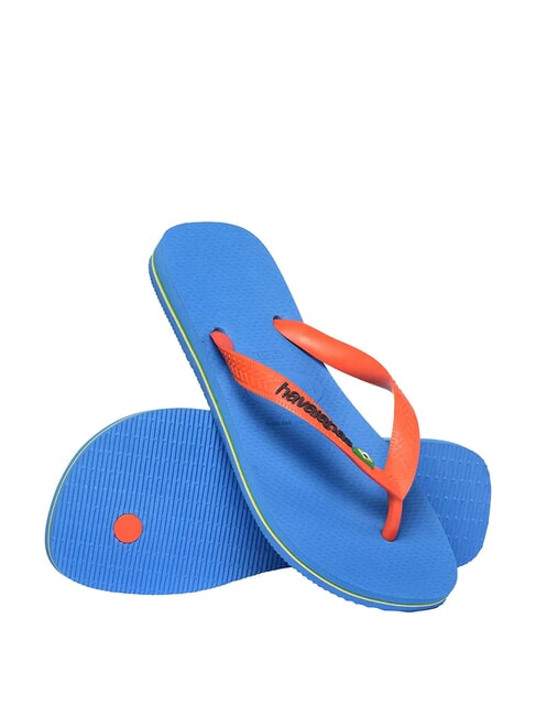 BRASIL LOGO Les tongs pour hommes bleu/orange - Chaussures unisexe