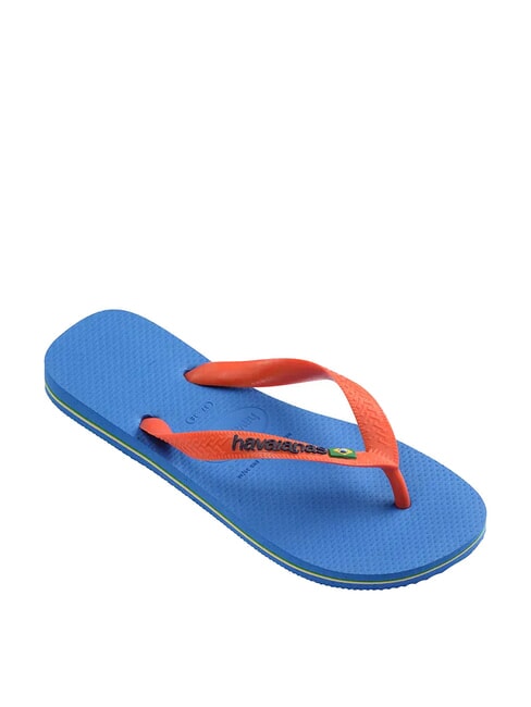 BRASIL LOGO Les tongs pour hommes bleu/orange - Chaussures unisexe