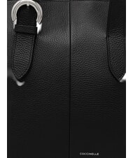 COCCINELLE FERN Sac de courses en cuir Noir - Sacs pour Femme - 4