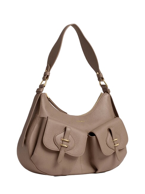 MAVERY POCKET Sac bandouli&egrave;re en cuir taupe chaud - Sacs pour Femme