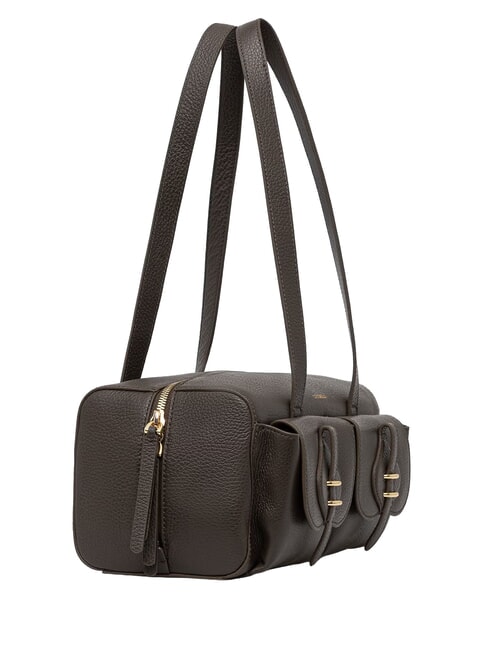 MAVERY POCKET Sac bandouli&egrave;re en cuir boue - Sacs pour Femme