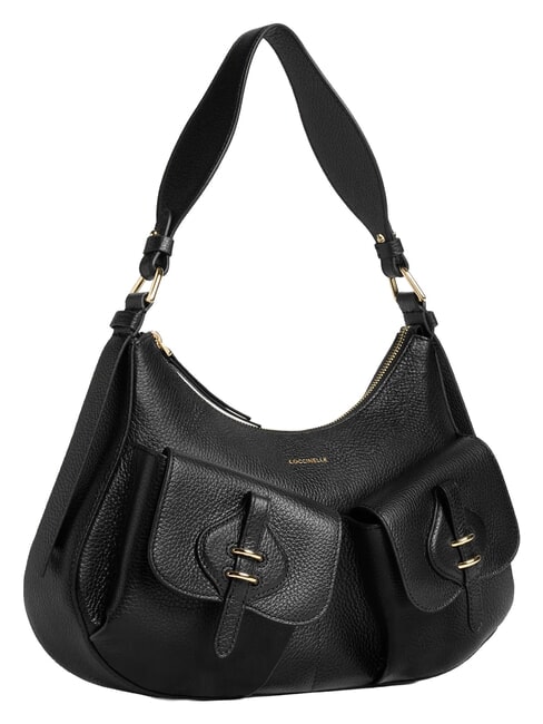 MAVERY POCKET Sac bandouli&egrave;re en cuir Noir - Sacs pour Femme