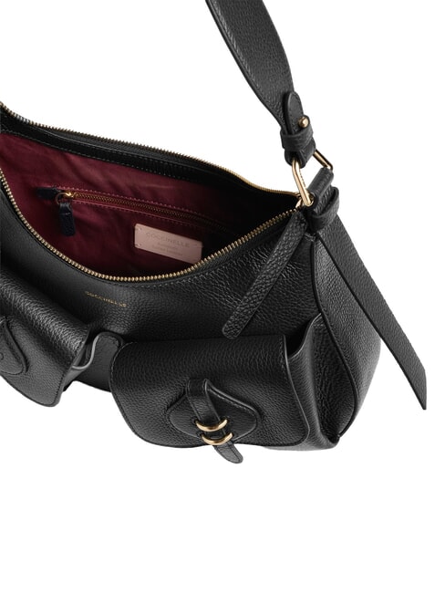 MAVERY POCKET Sac bandouli&egrave;re en cuir Noir - Sacs pour Femme