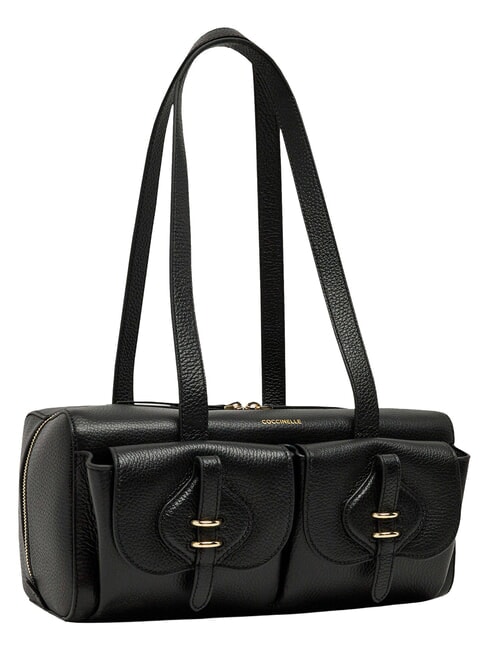 MAVERY POCKET Sac bandouli&egrave;re en cuir Noir - Sacs pour Femme