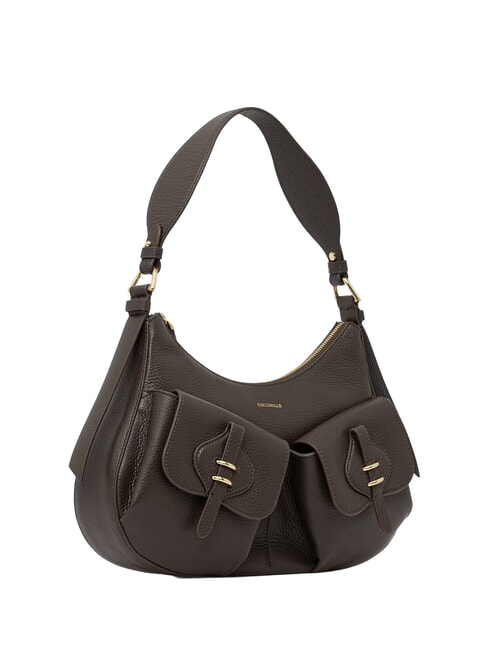 MAVERY POCKET Sac bandouli&egrave;re en cuir boue - Sacs pour Femme