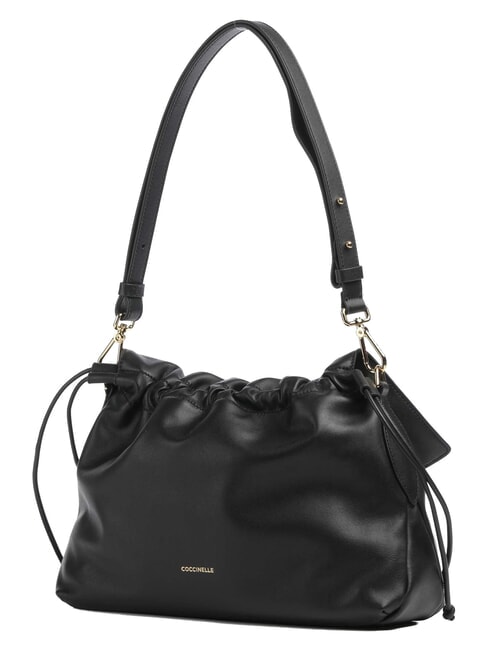 LIDIA Sac bandouli&egrave;re en cuir Noir - Sacs pour Femme