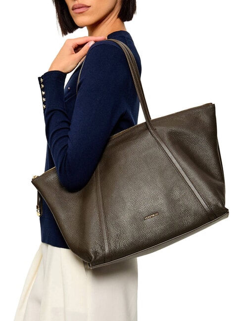 NORY Sac de courses en cuir boue - Sacs pour Femme