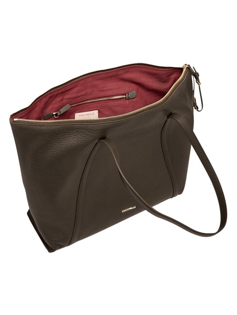NORY Sac de courses en cuir boue - Sacs pour Femme