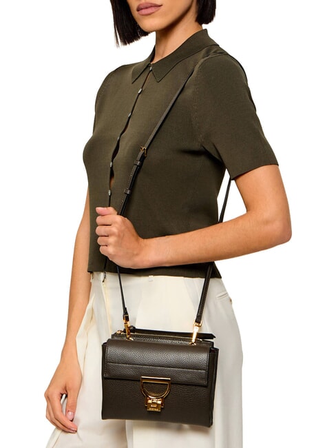 ARLETTIS Mini sac en cuir textur&eacute; boue - Sacs pour Femme