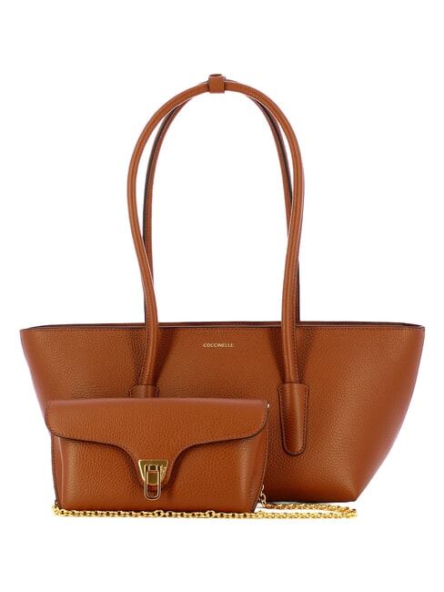 DOUBLE BEAT Sacoche avec pochette Cognac - Sacs pour Femme