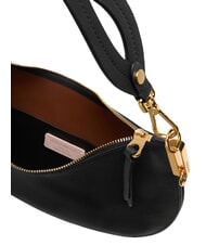 COCCINELLE SUNUP Sac &agrave; bandouli&egrave;re en cuir de taille moyenne noir/cognac - Sacs pour Femme - 3