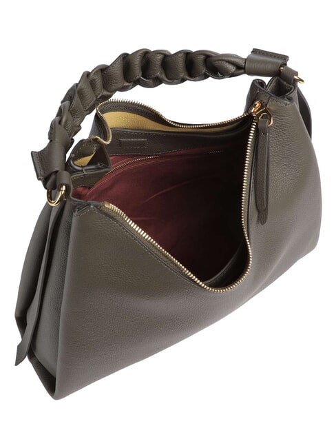 CAMPIONARIO - BOHEME GRANA DOUBLE Grand sac bandouli&egrave;re en cuir boue/miel - Sacs pour Femme