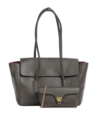 COCCINELLE DOUBLE BEAT Sac &agrave; bandouli&egrave;re boue - Sacs pour Femme - 2