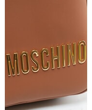 LOVE MOSCHINO BOLD LOVE Petit sac &agrave; dos avec logo en relief ch&acirc;taigne - Sacs pour Femme - 3