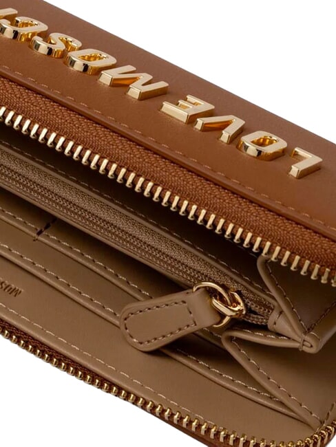 BOLD LOVE Portefeuille Zip Around ch&acirc;taigne - Portefeuilles Femme