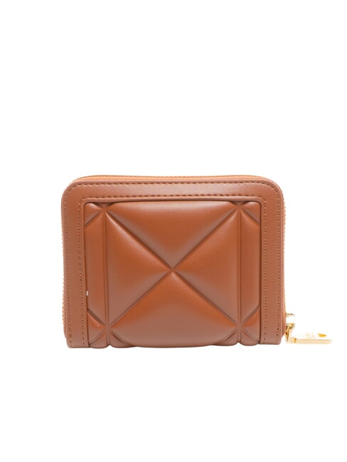 EMBOSSED petit portefeuille zipp&eacute; ch&acirc;taigne - Portefeuilles Femme