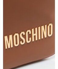 LOVE MOSCHINO BOLD LOVE Sac &agrave; dos avec logo en relief ch&acirc;taigne - Sacs pour Femme - 3