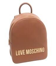 LOVE MOSCHINO BOLD LOVE Sac &agrave; dos avec logo en relief ch&acirc;taigne - Sacs pour Femme - 4